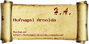 Hufnagel Arnolda névjegykártya